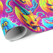 ハロウィン不気味幽霊とカボチャの包装紙 ラッピングペーパー (ロールコーナー)