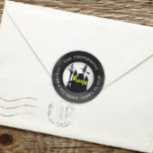 ハロウィン不気味幽霊のよく出るハウス差出人住所 ラウンドシール