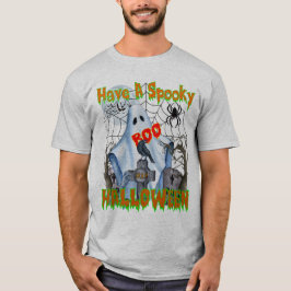 ハロウィン不気味幽霊トリックまたはトリート Tシャツ