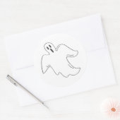 ハロウィン不気味幽霊ハ幽霊のよく出るウスパーティー衣装 ラウンドシール (封筒)