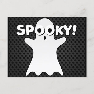 ハロウィン不気味幽霊ブラック ポストカード