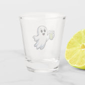 ハロウィン不気味幽霊ホールディングマチャ ショットグラス (裏面)