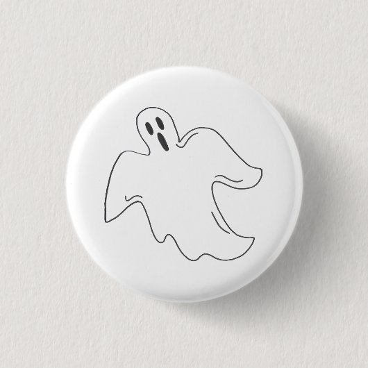 ハロウィン不気味幽霊幽霊のよく出るハウスブー 缶バッジ (正面)