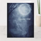 ハロウィン不気味幽霊満月の夜 サンキューカード (正面)