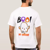 ハロウィン不気味幽霊装飾用クッション Tシャツ (裏面)