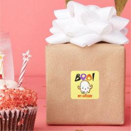 ハロウィン不気味幽霊装飾用クッションTシャツ スクエアシール