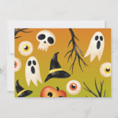 ハロウィン不気味幽霊誕生日キッズフォト 招待状 (裏面)