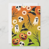 ハロウィン不気味幽霊誕生日キッズ招待状 招待状 (裏面)