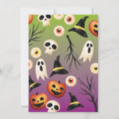 ハロウィン不気味幽霊誕生日キッズ招待状 招待状 (裏面)