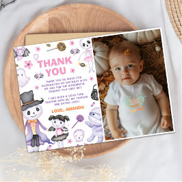 ハロウィン不気味幽霊誕生日パーティーの写真 サンキューカード