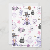 ハロウィン不気味幽霊誕生日パーティー サンキューカード (裏面)