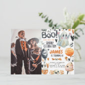 ハロウィン不気味幽霊誕生日招待状 招待状 (スタンド正面)