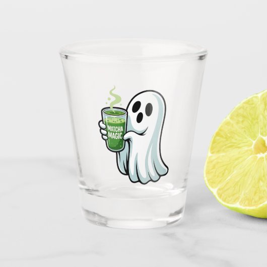 ハロウィン不気味幽霊飲み抹茶ドリンク ショットグラス (正面)