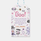 ハロウィン不気味幽霊1歳の誕生日パーティー ギフトタグ (裏面)