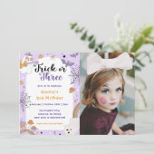 ハロウィン不気味幽霊3回目の誕生日パーティー写真 招待状 (スタンド正面)