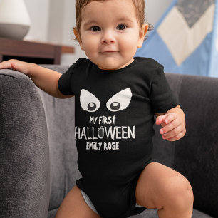 ハロウィン不気味怖い可愛い幽霊の目ベビー ベビーボディスーツ