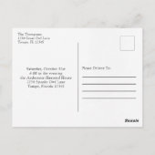 ハロウィン不気味怖フクロウお洒落パーティー侵入型 ポストカード (裏面)