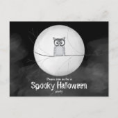 ハロウィン不気味怖フクロウお洒落パーティー侵入型 ポストカード (正面)