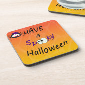 ハロウィン不気味懸命のプラスチックのコースターを持つ コースター (左側)