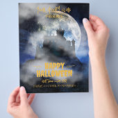 ハロウィン不気味招待状ブーハローウィンパーティ チラシ (手)