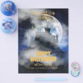 ハロウィン不気味招待状ブーハローウィンパーティ チラシ (シングル)