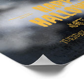 ハロウィン不気味招待状ブーハローウィンパーティ ポスター (角)