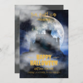 ハロウィン不気味招待状ブーハローウィンパーティ 招待状 (正面/裏面)