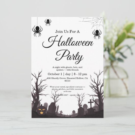 ハロウィン不気味招待状 招待状 (スタンド正面)