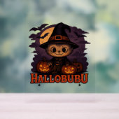 ハロウィン不気味猫とスタイリッシュ猫のインスパイア猫 アクリルサイン (ニュートラル)