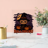 ハロウィン不気味猫とスタイリッシュ猫のインスパイア猫 アクリルサイン (ウェディング)