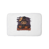 ハロウィン不気味猫とスタイリッシュ猫のインスパイア猫 バスマット (正面)