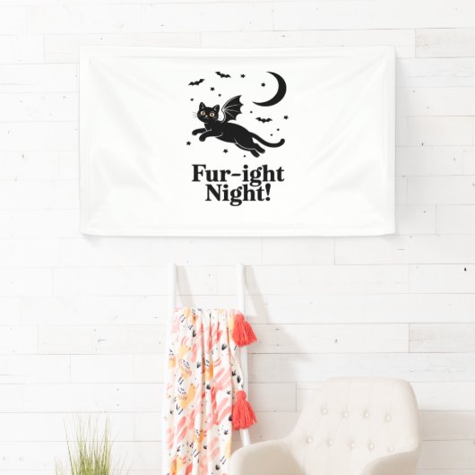 ハロウィン不気味猫とスタイリッシュ猫のインスパイア猫 横断幕 (インサイチュ)