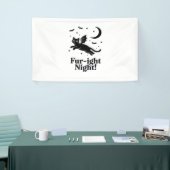 ハロウィン不気味猫とスタイリッシュ猫のインスパイア猫 横断幕 (トレードショー)