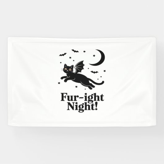 ハロウィン不気味猫とスタイリッシュ猫のインスパイア猫 横断幕 (横)