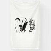 ハロウィン不気味猫とスタイリッシュ猫のインスパイア猫 横断幕 (縦)