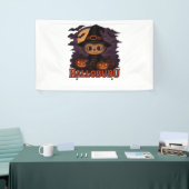 ハロウィン不気味猫とスタイリッシュ猫のインスパイア猫 横断幕 (トレードショー)