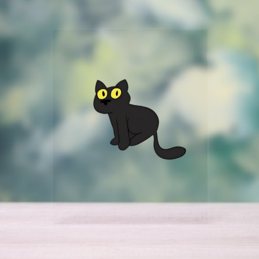 ハロウィン不気味猫とスタイリッシュ猫のインスパイアS アクリルサイン (ニュートラル)