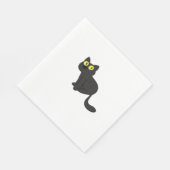 ハロウィン不気味猫とスタイリッシュ猫のインスパイアS スタンダードランチョンナプキン (角)
