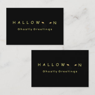 ハロウィン不気味猫アイズビジネスカード 名刺