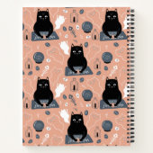 ハロウィン不気味猫幽霊 ノートブック (裏面)