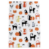 ハロウィン不気味猫 ミディアムペーパーバッグ (裏面)