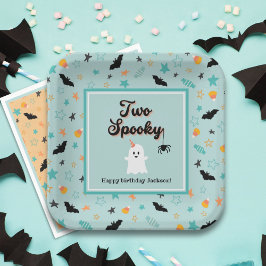 ハロウィン不気味男女兼用2回目の誕生日 ペーパープレート