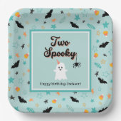 ハロウィン不気味男女兼用2回目の誕生日 ペーパープレート (正面)