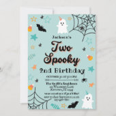 ハロウィン不気味男女兼用2回目の誕生日 招待状 (正面)