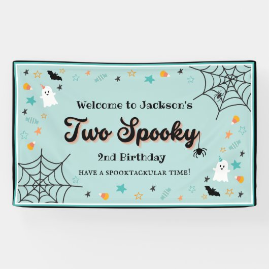 ハロウィン不気味男女兼用2回目の誕生日 横断幕 (横)