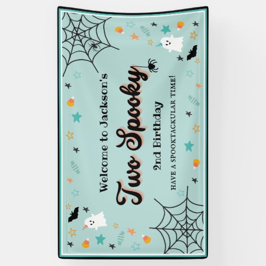 ハロウィン不気味男女兼用2回目の誕生日 横断幕 (縦)