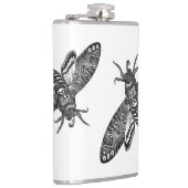 ハロウィン不気味白黒ヴィンテージスカルガ フラスク (右)