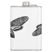 ハロウィン不気味白黒ヴィンテージスカルガ フラスク (裏面)