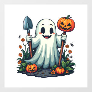 ハロウィン不気味秋ガーデニング幽霊カボチャ ウィンドウサイン