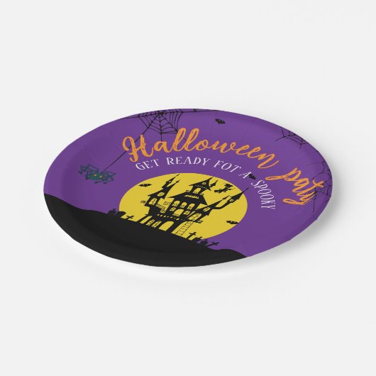 ハロウィン不気味紙とパーティープレート ペーパープレート (アングル)